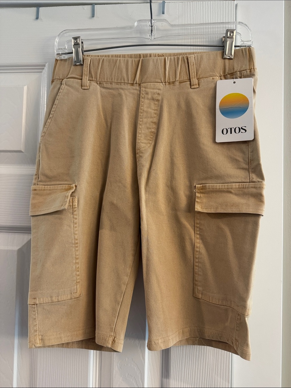 OTOS Tan Cargo Shorts with Utility Pockets
